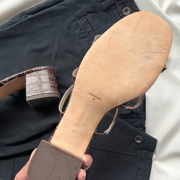 ⭐️REFORMATION Croc Sandal Heels ⭐️ - Picture 5 of 5